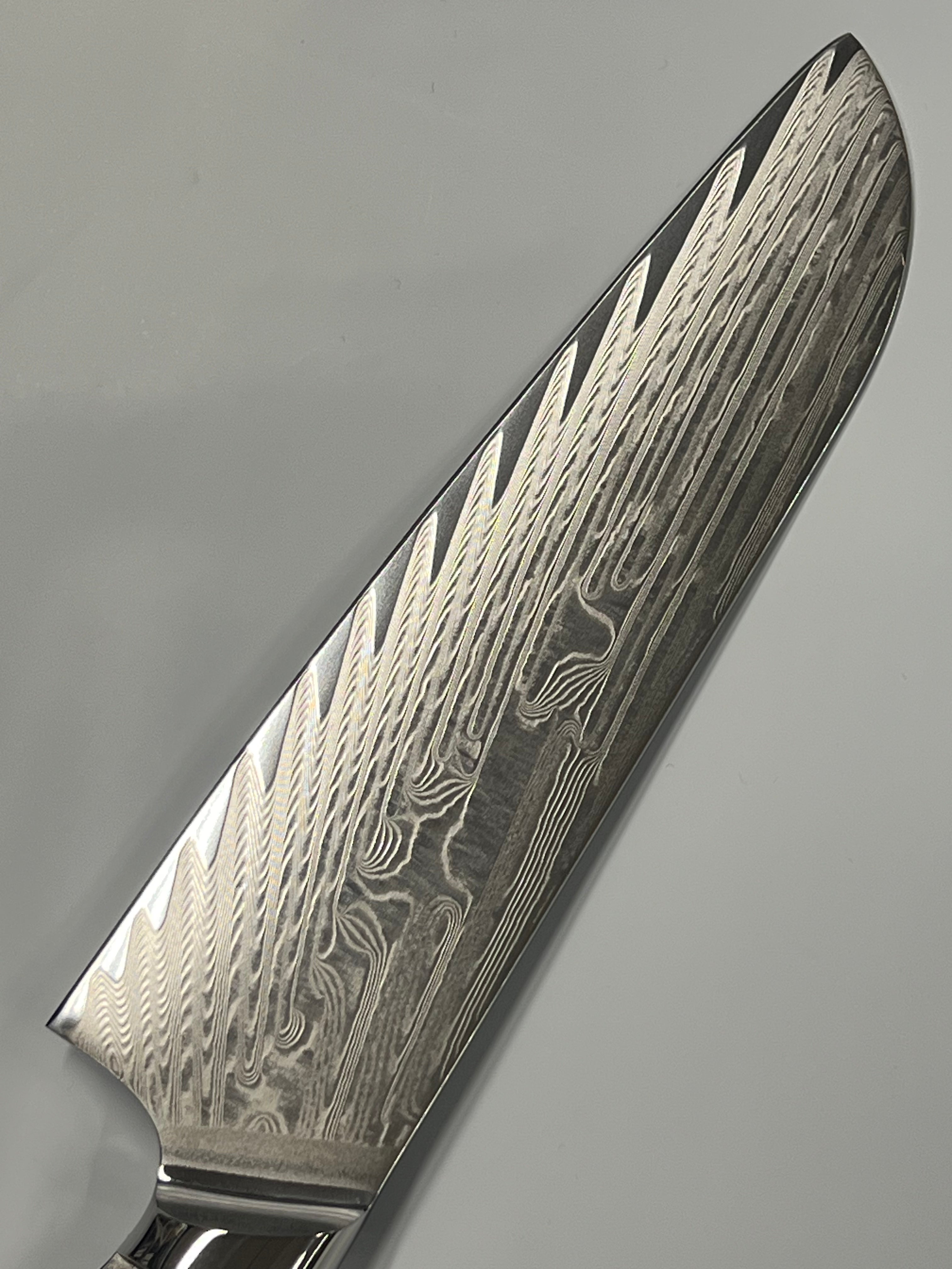Santoku - VG10 Damask kokkiveitsi 8" fulltang kahvalla