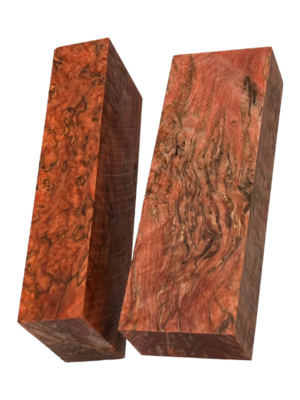 Visakoivu punainen - Stabiloitu kahva-aihio