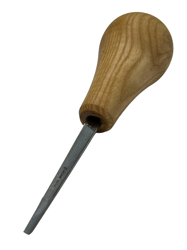 Puuntyöstötaltta 75x2 mm suora litteä taltta P1/02 pallokahvalla