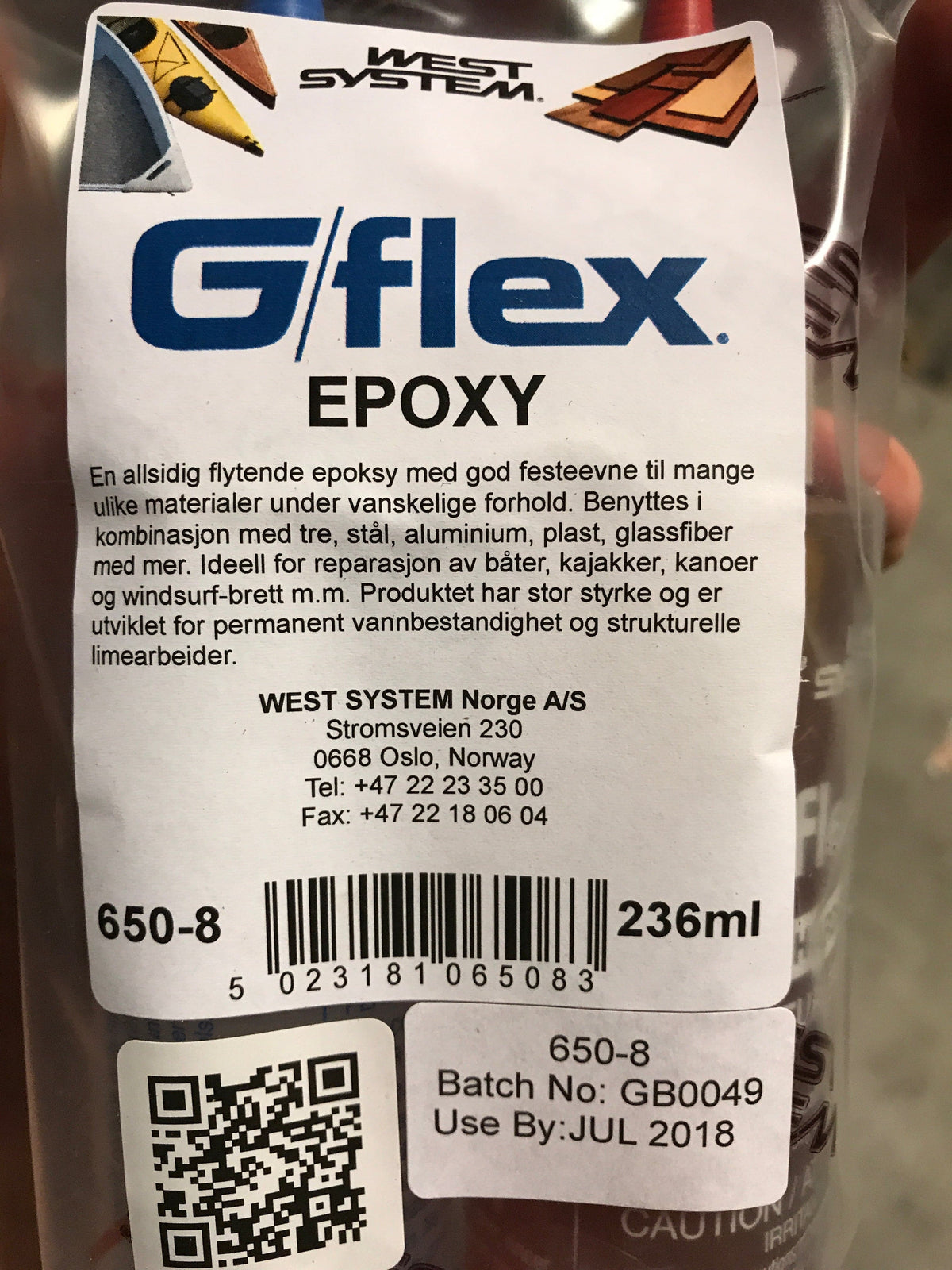 G/flex 650 Vedenkestävä iskunkestävä epoksi