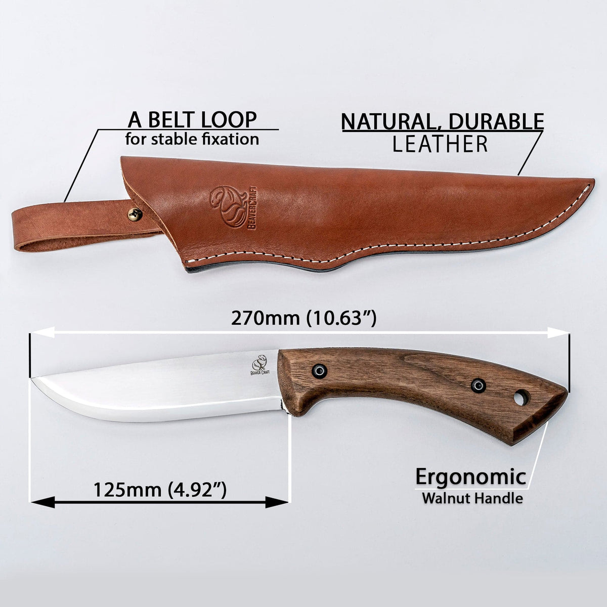 BSH1 Dune Bushcraft -veitsi ja tuppi
