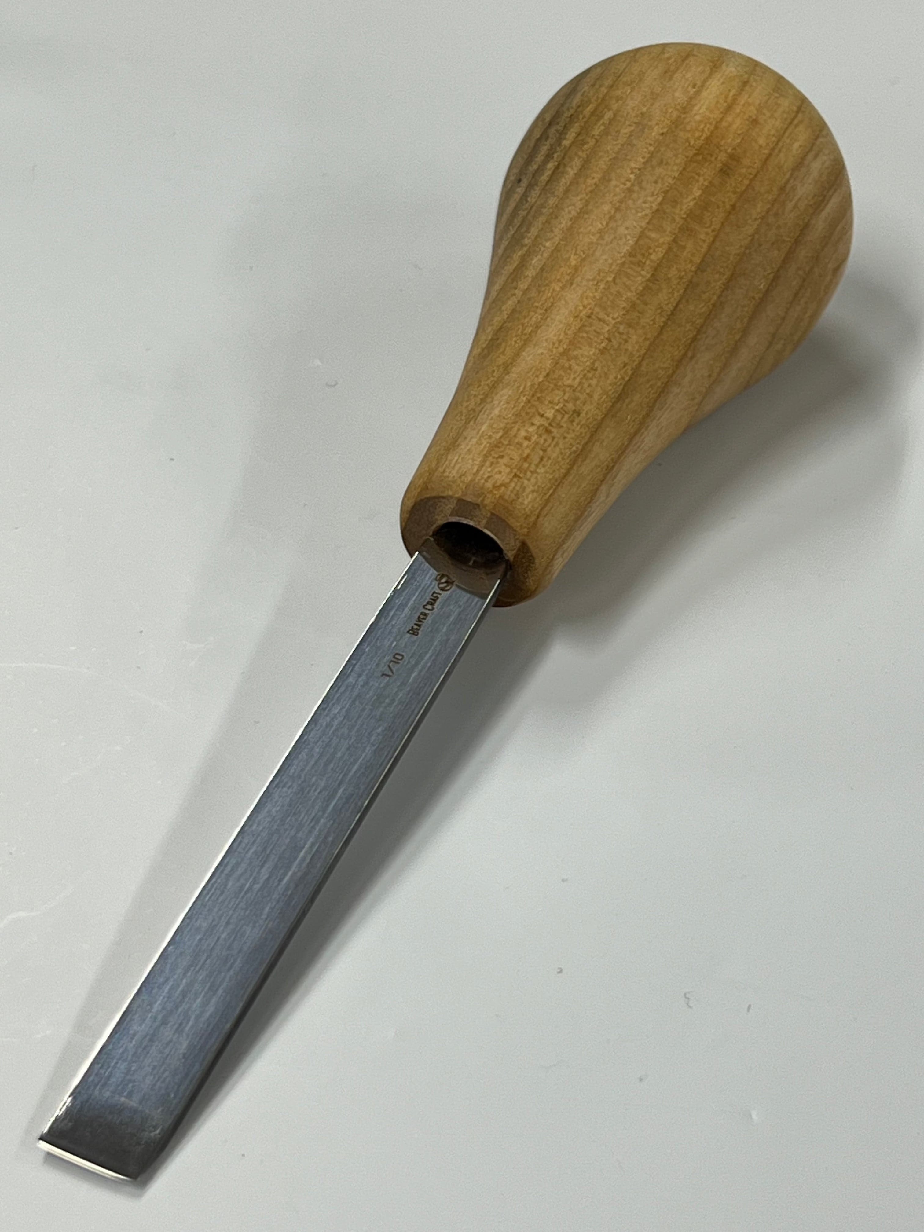 Puunveistotaltta 75x10 mm suora litteä taltta P1/10 pallokahvalla