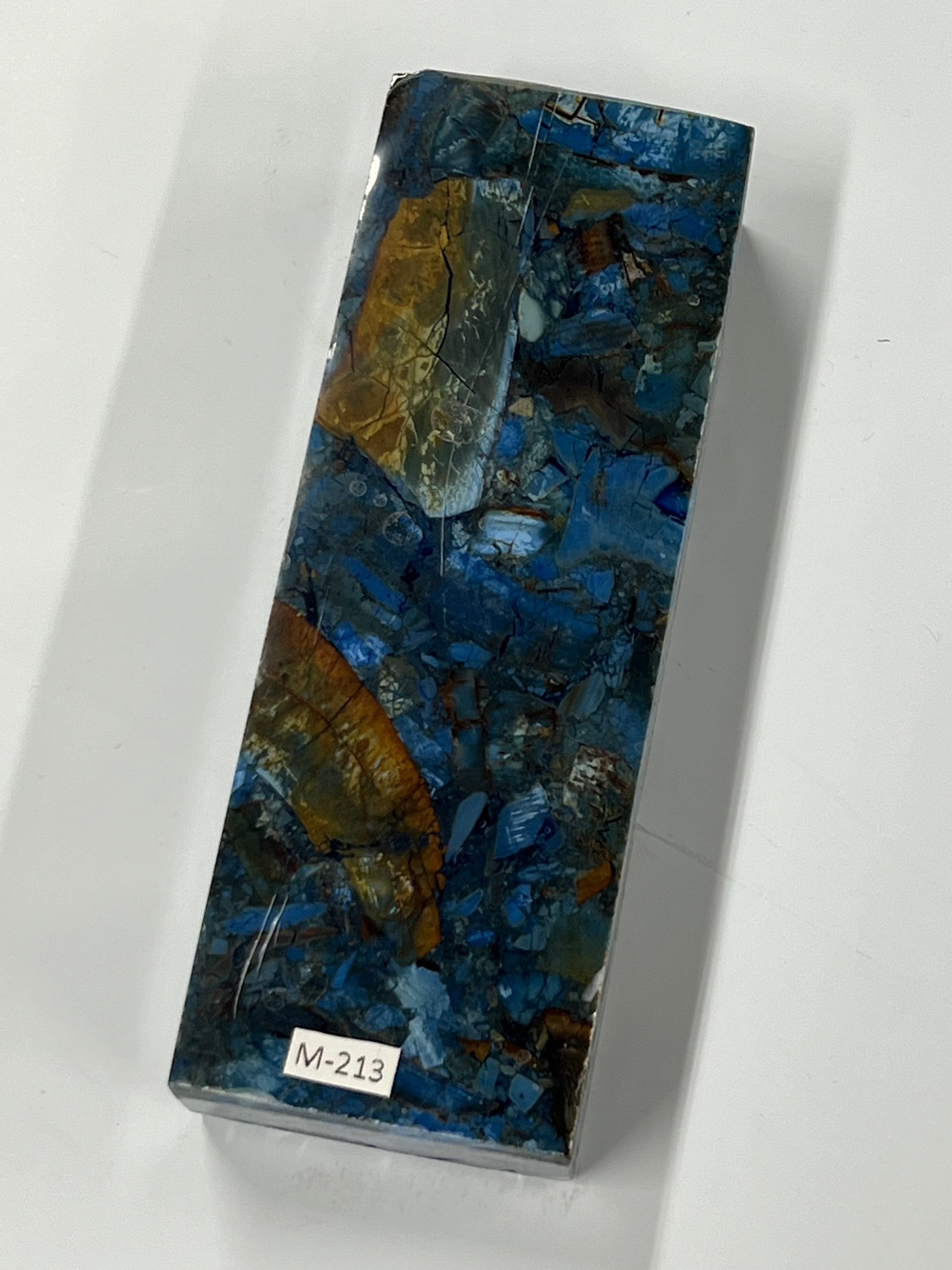 Mammutista valmistettu kahva-aihio M213 Sininen Fusion block