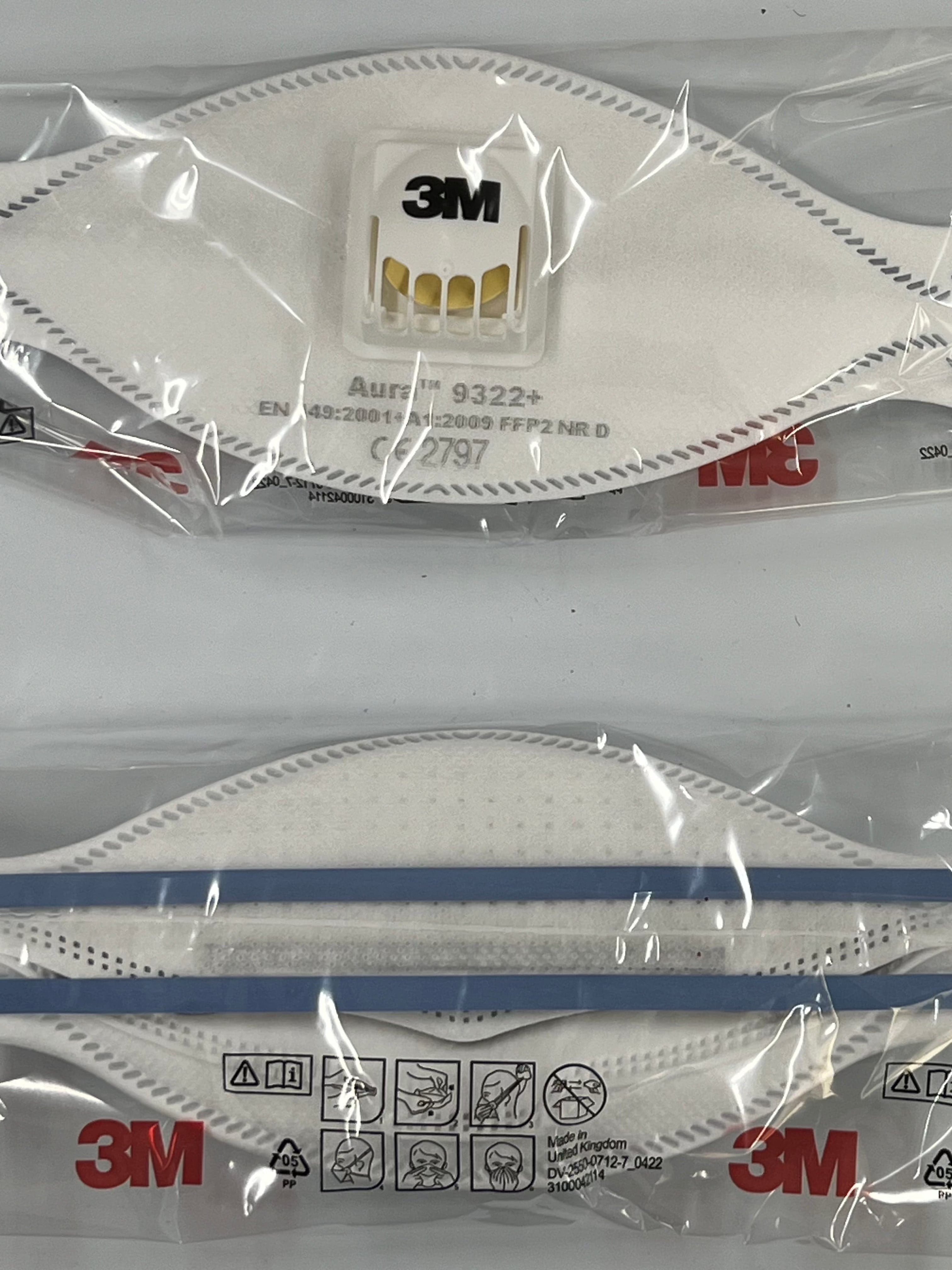 3M Aura -hiukkassuojaimet venttiilillä