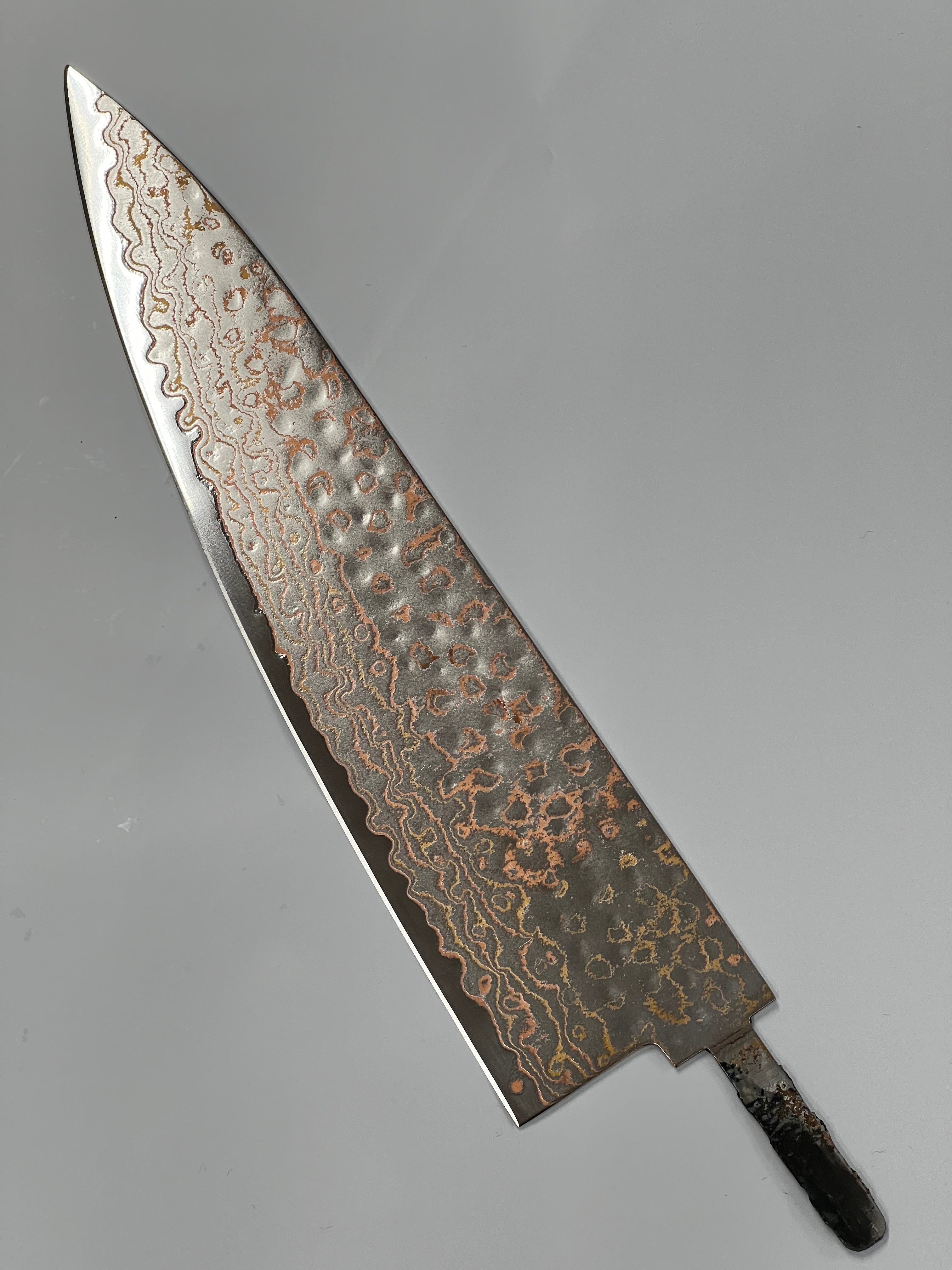 Kokkiveitsi 220mm ruostumaton kupari damasti