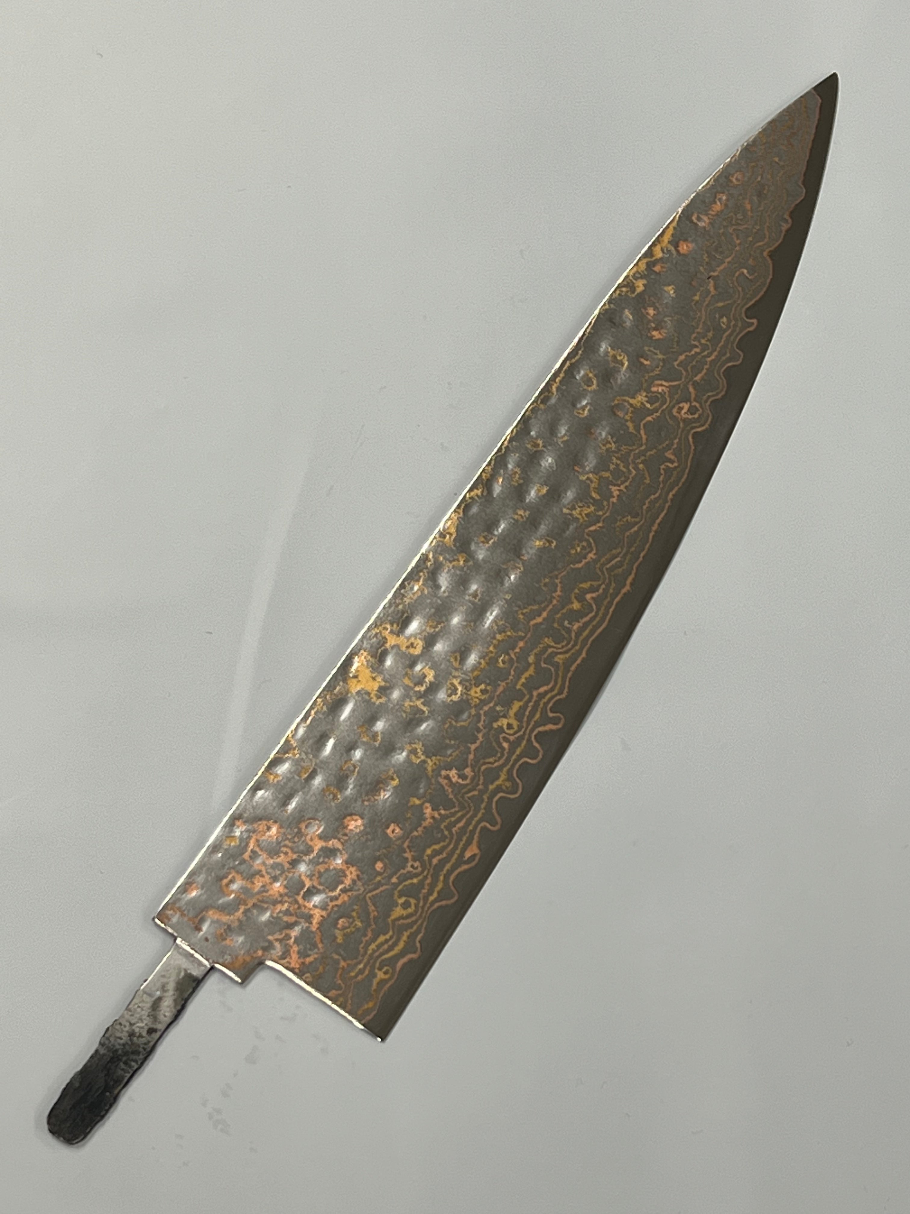 Kokkiveitsi 220mm ruostumaton kupari damasti