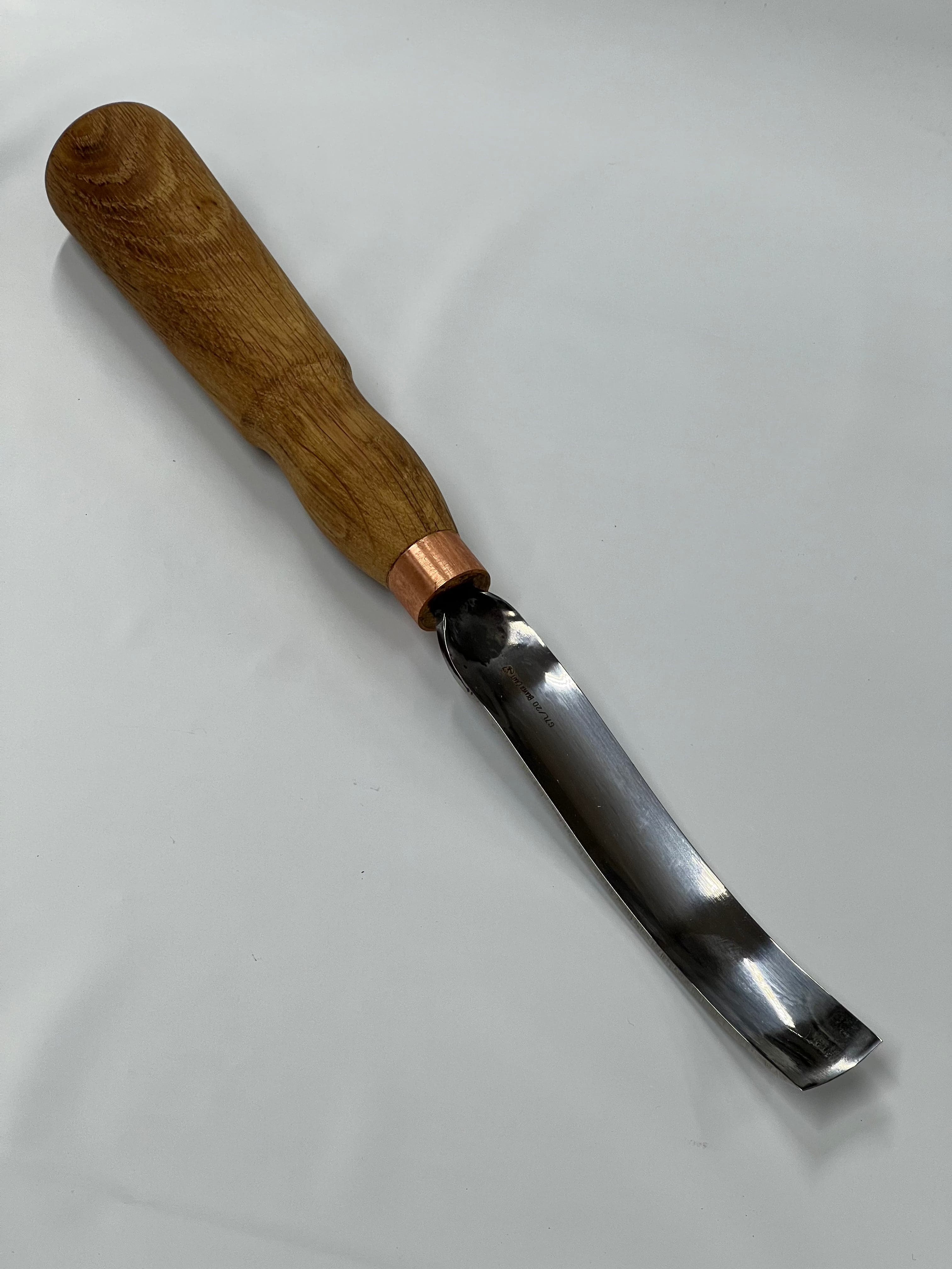 Puunveistotaltta 130x22mm taivutettu kourutaltta