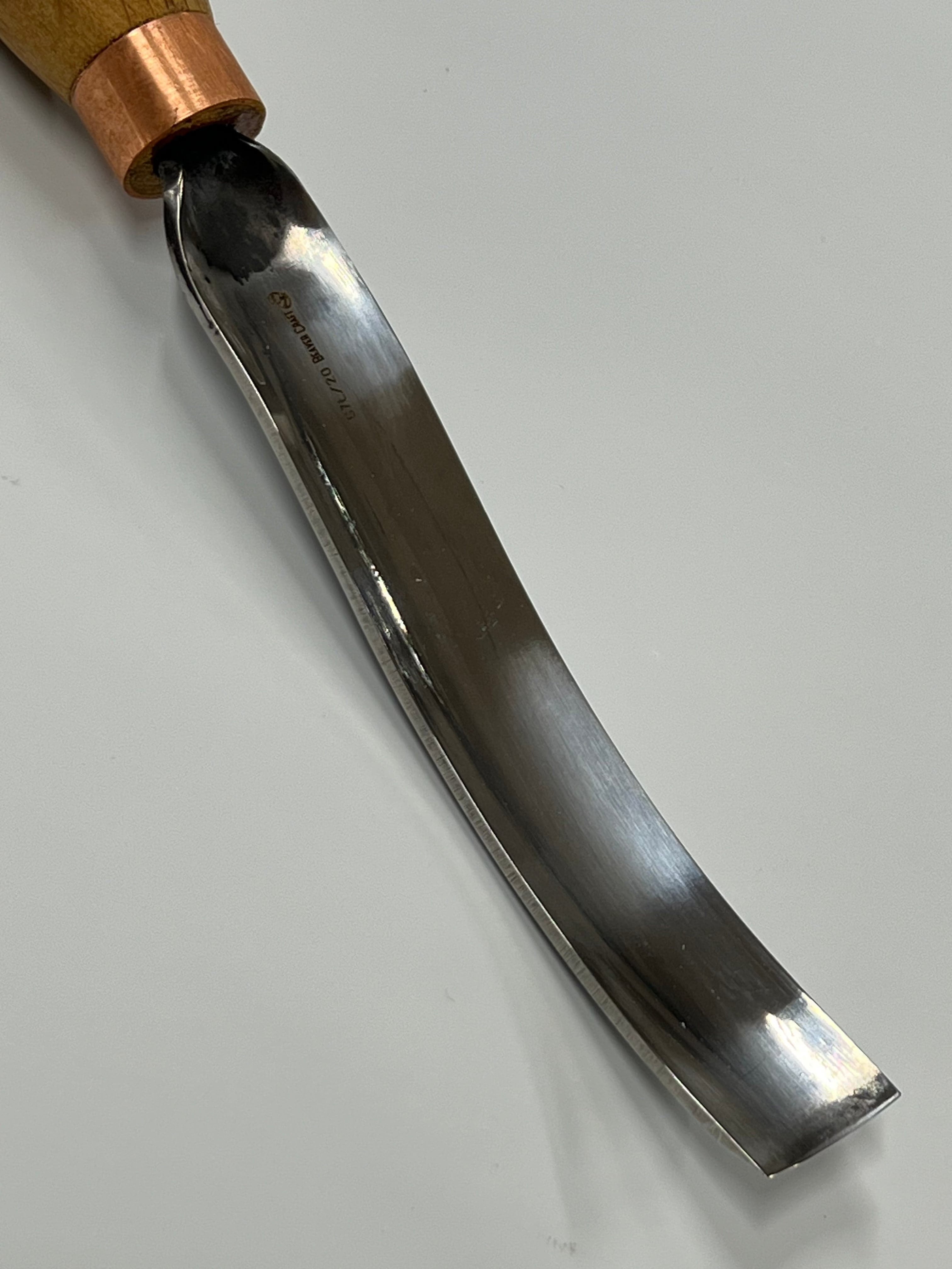 Puunveistotaltta 130x22mm taivutettu kourutaltta