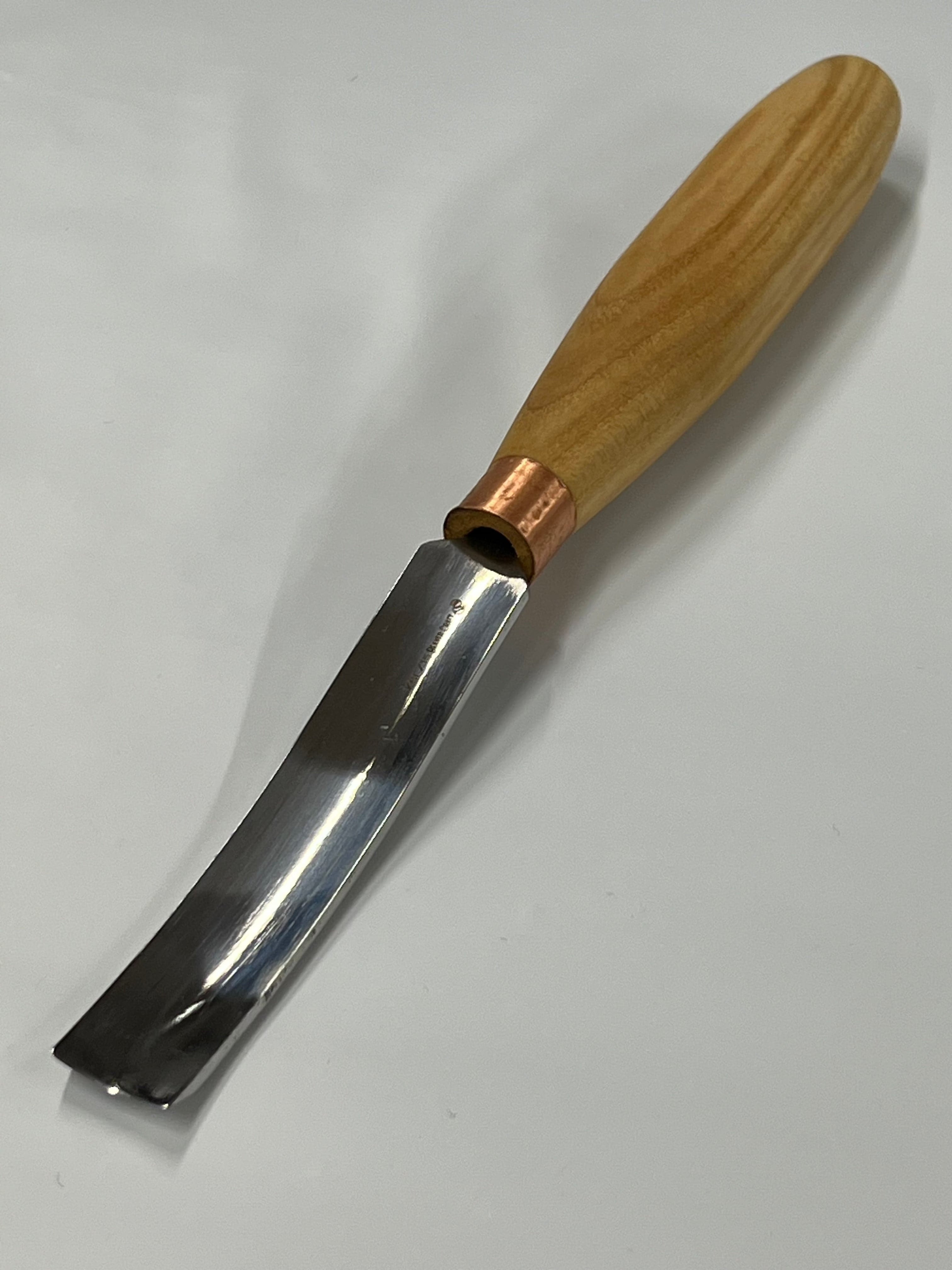 Puunveistotaltta 80x15 mm taivutettu kourutaltta K6L/15