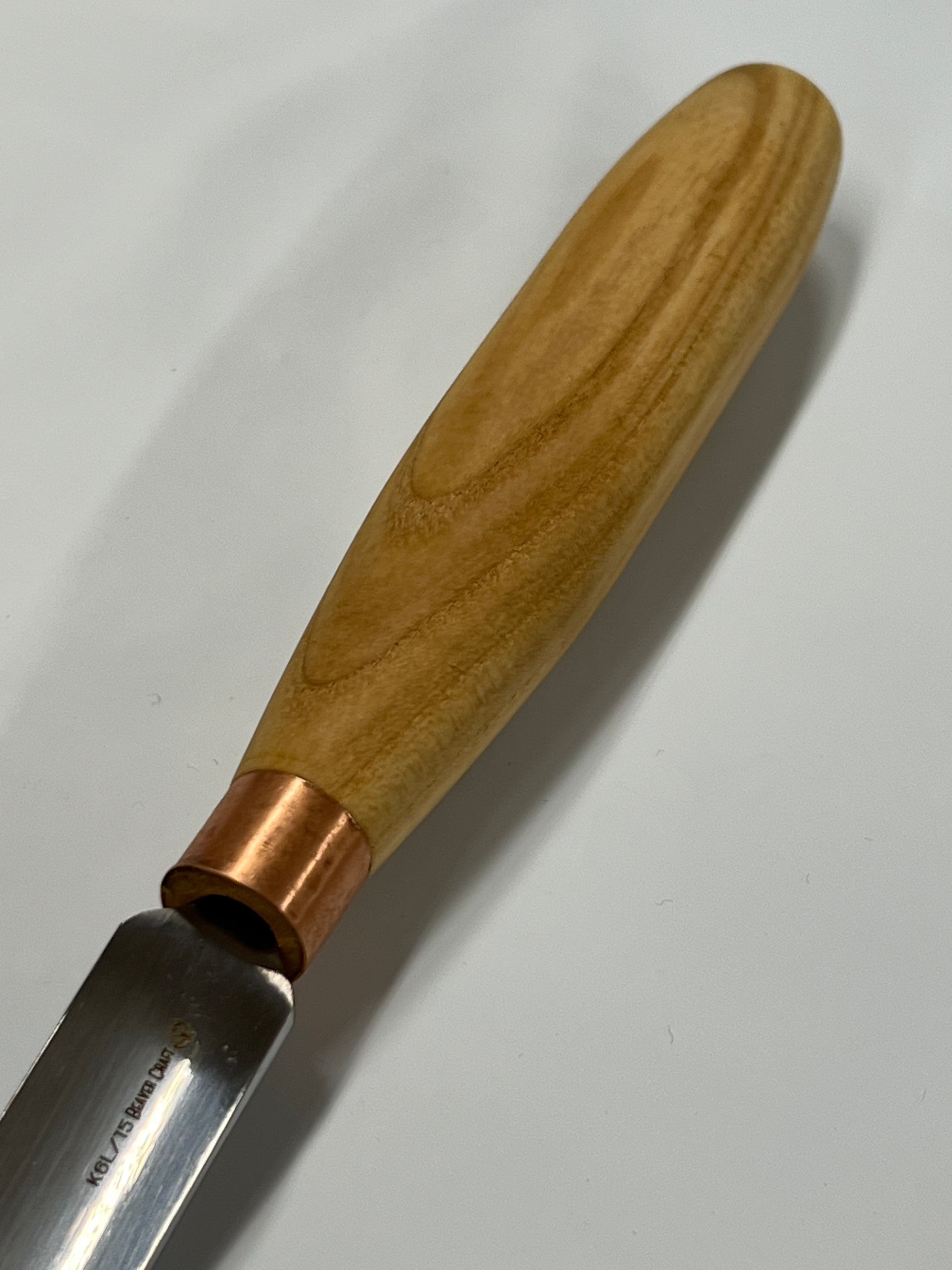 Puunveistotaltta 80x15 mm taivutettu kourutaltta K6L/15