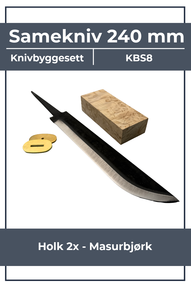 Puukonrakennussarja KBS8 - 240mm saamelaispuukko
