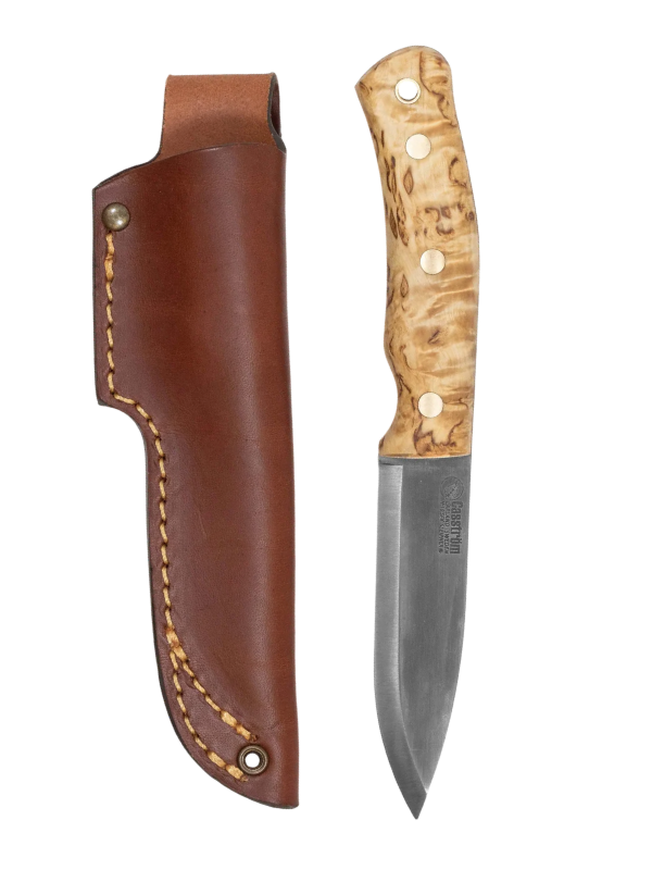 Casstrom No. 10 SFK -puukko nahkatupella ja nahkanyörillä