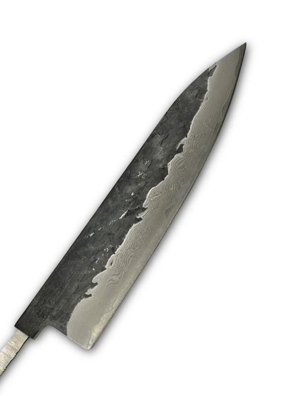 Kokkiveitsi 200 mm VG-10 Musta Brute de forge Damaskus