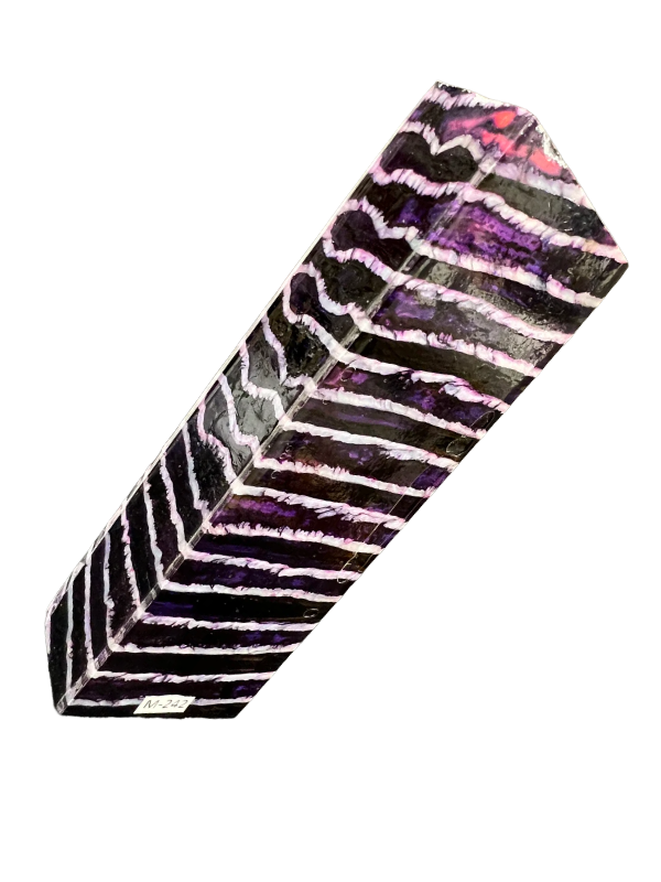 Mammutin poskihampaasta valmistettu kahva-aihio M242 (violetti 14)