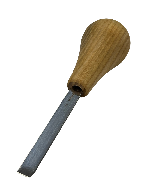 Puunveistotaltta 75x10 mm suora litteä taltta P1/10 pallokahvalla