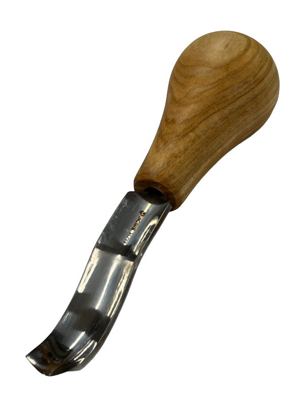 Puunveistotaltta 75x14mm taivutettu pyöristetty taltta P8a/14 pallokahvalla