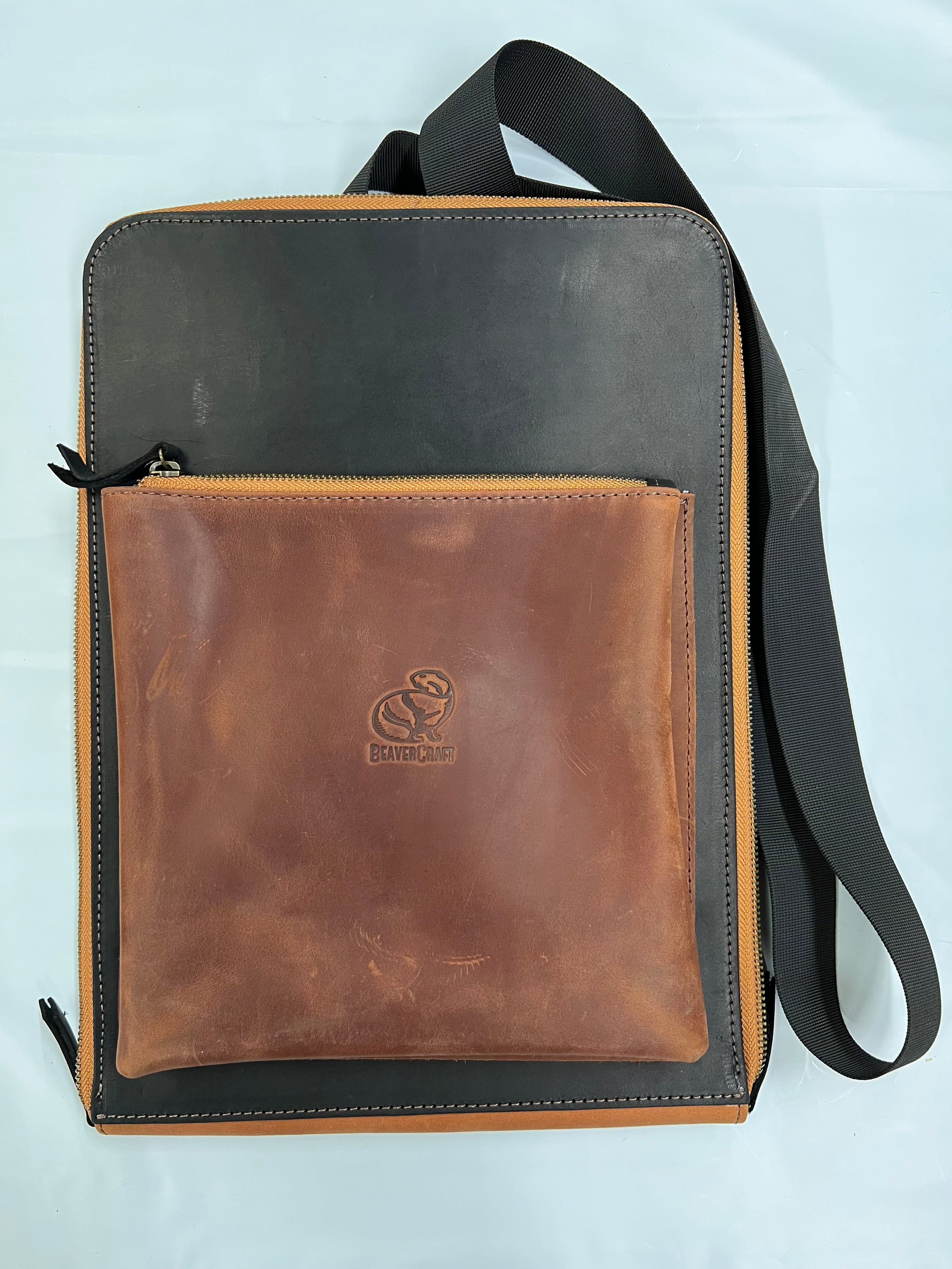 Puuntyöstösetti nahkaisessa olkalaukussa S50X Beaver Craft
