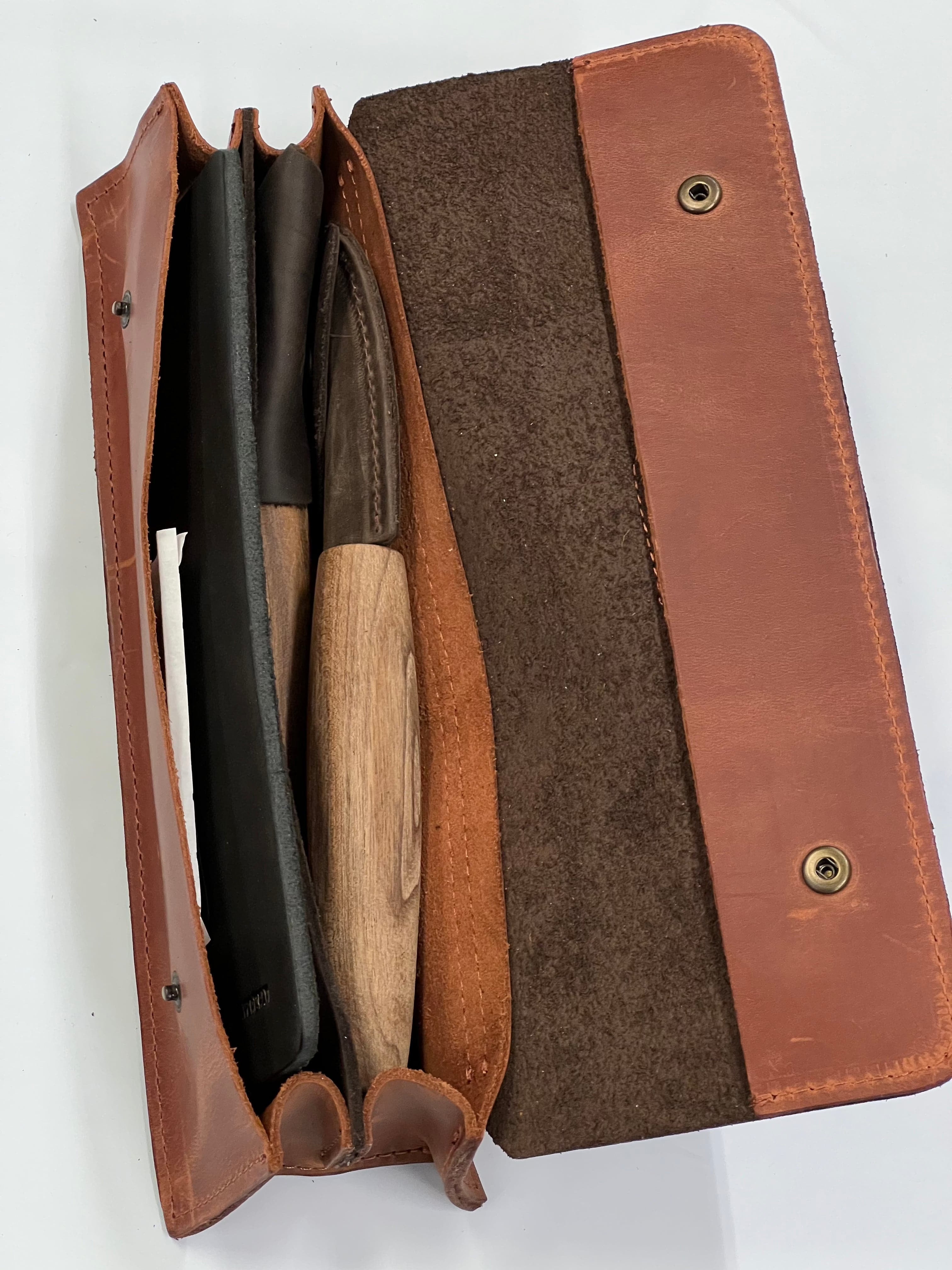 Puunveistotyökalusarja nahkakotelossa S01X Beaver Craft